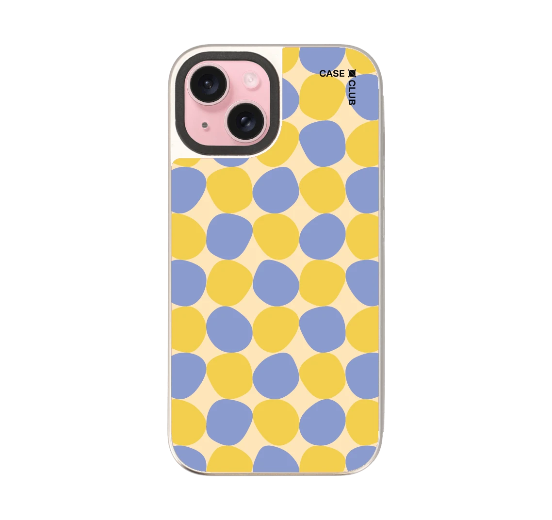 yellow stack polka dots